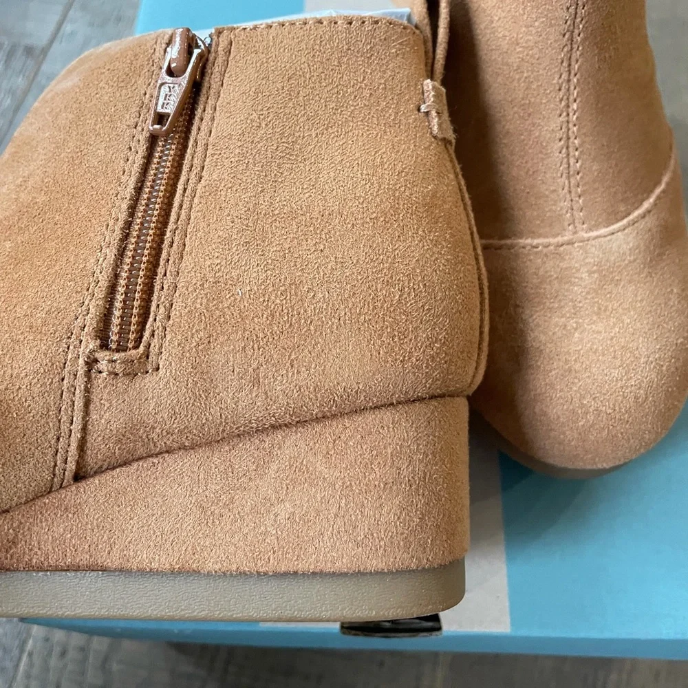 TOMS Youth Suede Wedge Booties